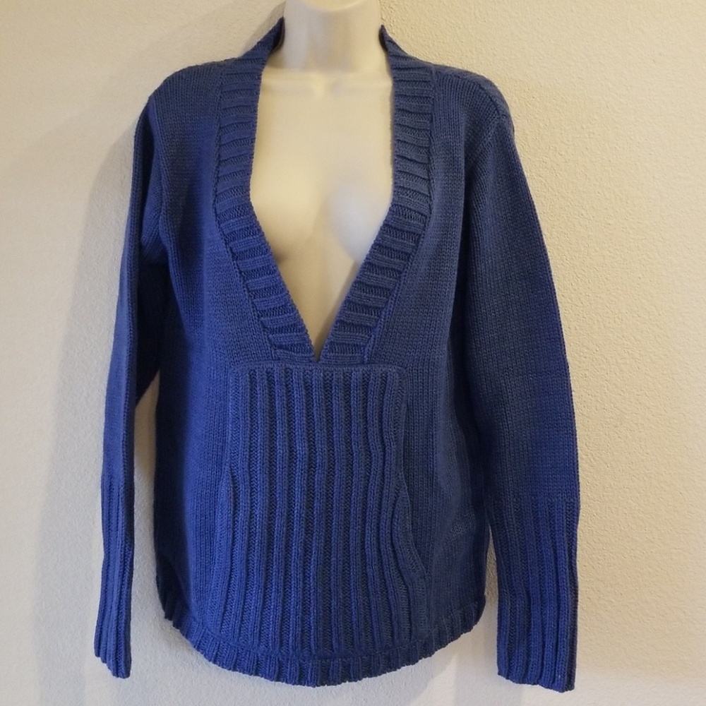 ❣212 New York Long Sleeve Blue Knit Sweater❣